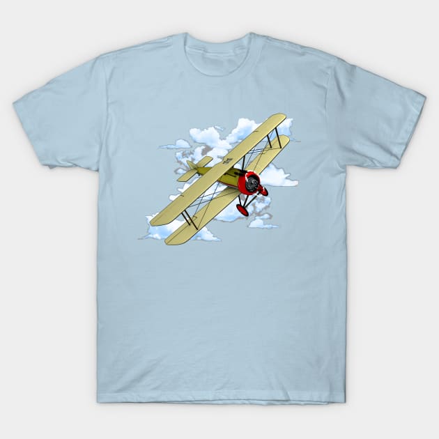 Classic Aviation Biplane T-Shirt by macdonaldcreativestudios